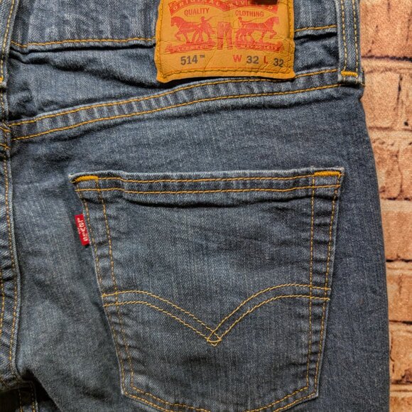 Levi's 514 Classic Blue Denim Jeans Size W32 L32 - Picture 8 of 15